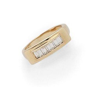 Lia Sophia Visceral Gold Plated Ring 9 NWOT